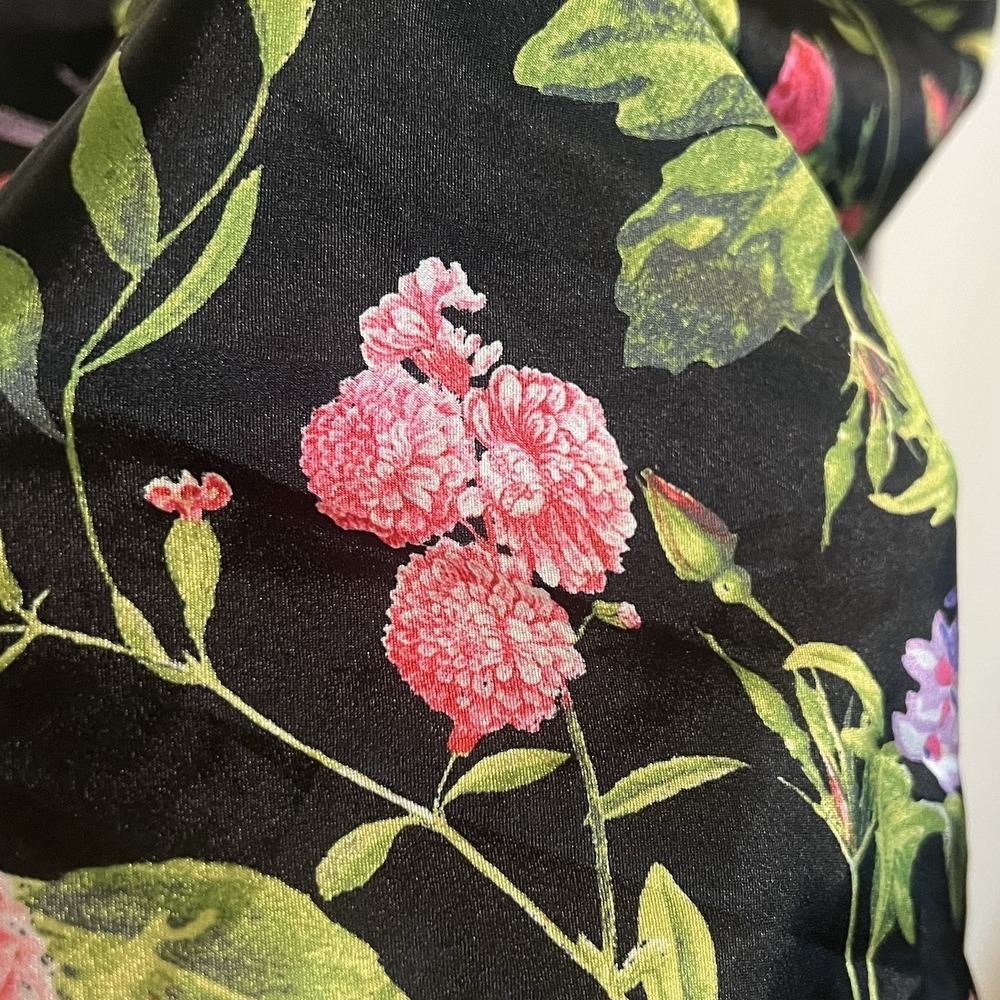 Victoria's Secret Black Floral Satin Lace Racerback Lingerie Camisole Sz Medium - Picture 3 of 10